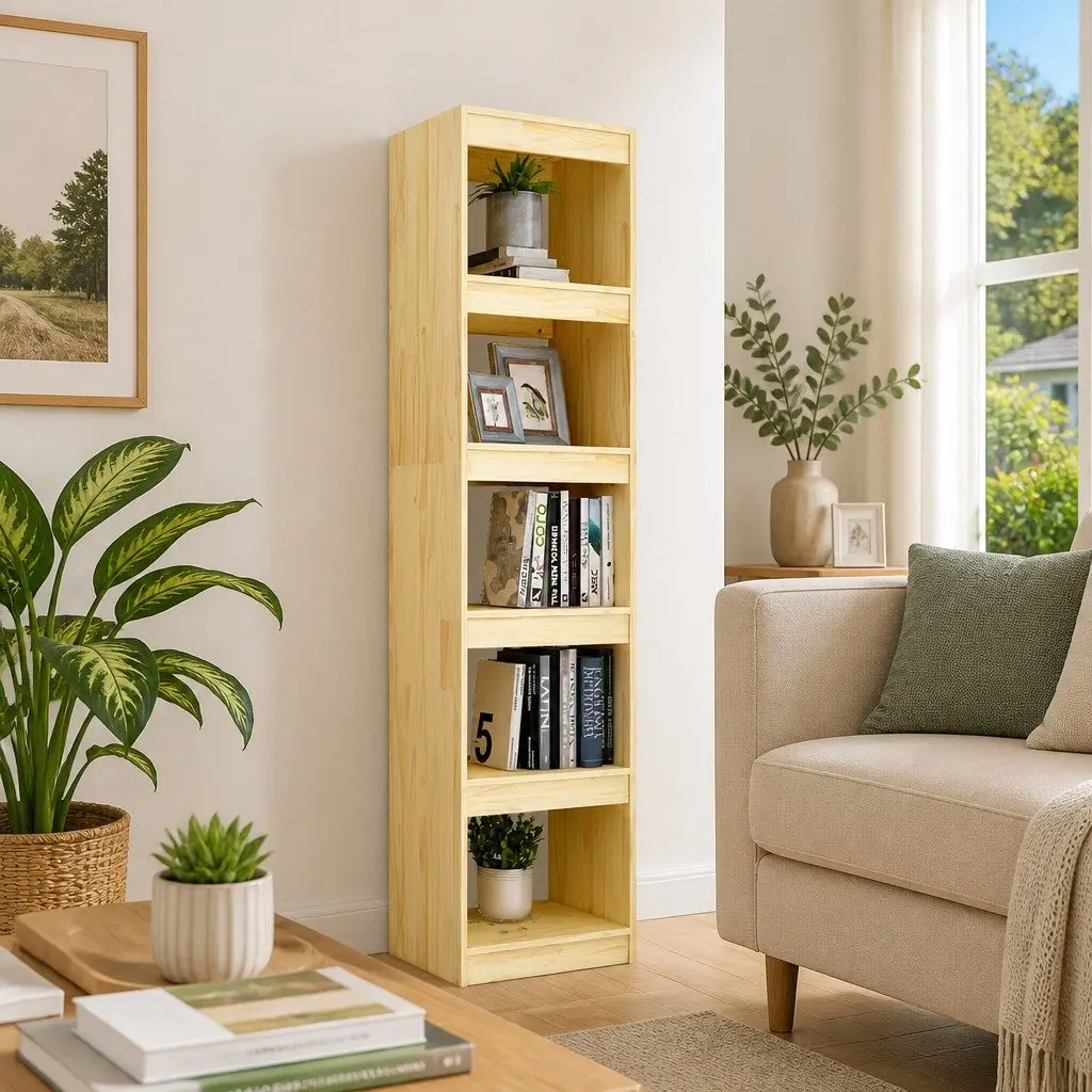 Book Cabinet Brown 40x30x167.5 cm Solid Pinewood Room Divider Shelving Unit