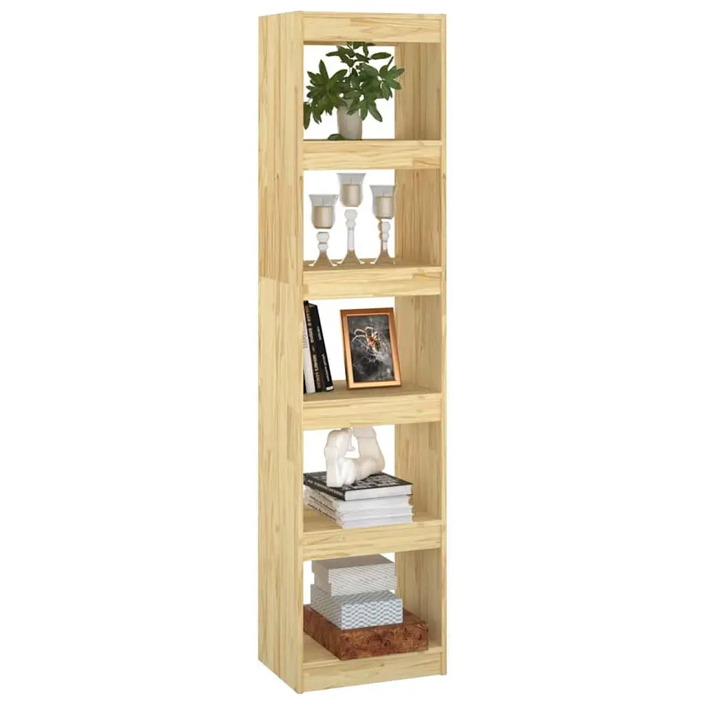 Book Cabinet Brown 40x30x167.5 cm Solid Pinewood Room Divider Shelving Unit