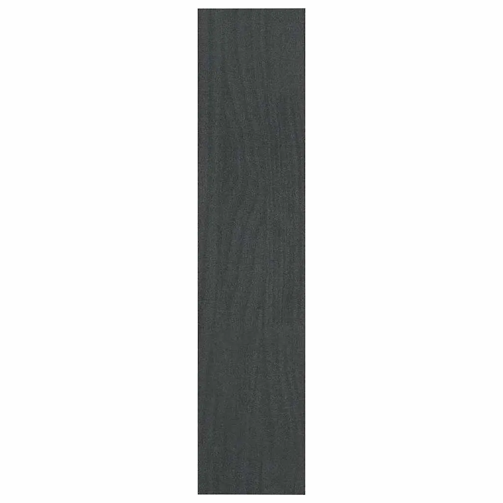 Book Cabinet Grey 100x30x135.5 cm Solid Pinewood Room Divider Standing Shelf