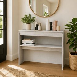 Compact Grey Console Table Perfect for Entryways