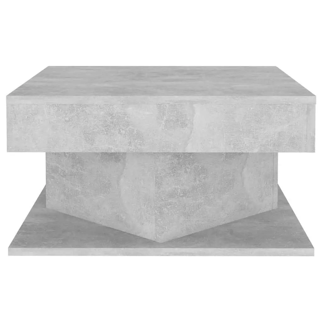 Coffee Table Grey 57x57x30 cm Engineered Wood Concrete Effect Accent Storage