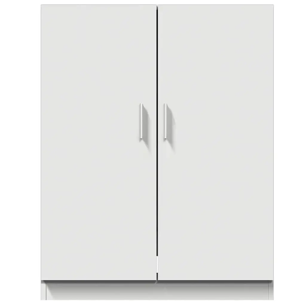 Bathroom Storage Cabinet White 2 Doors Durable Organiser