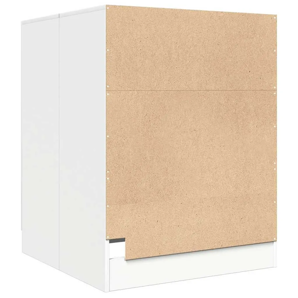 Bathroom Storage Cabinet White 2 Doors Durable Organiser