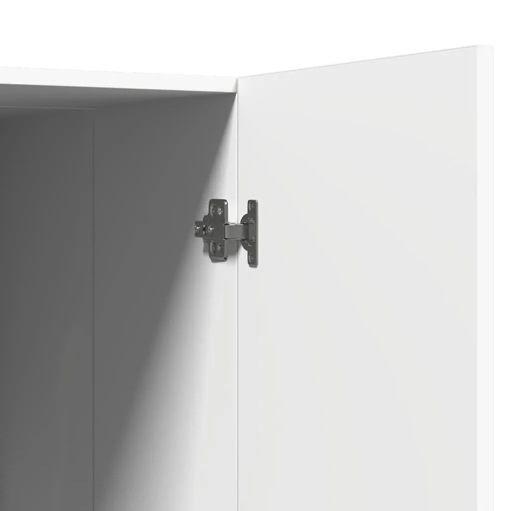 Bathroom Storage Cabinet White 2 Doors Durable Organiser