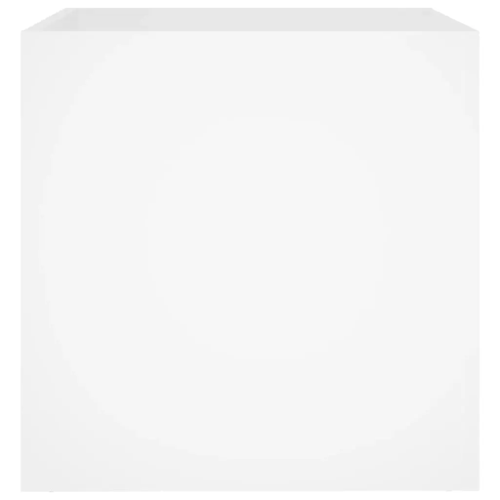 Planter Box White 40x40x40 cm Engineered Wood Moisture Resistant Indoor Outdoor Garden Decor