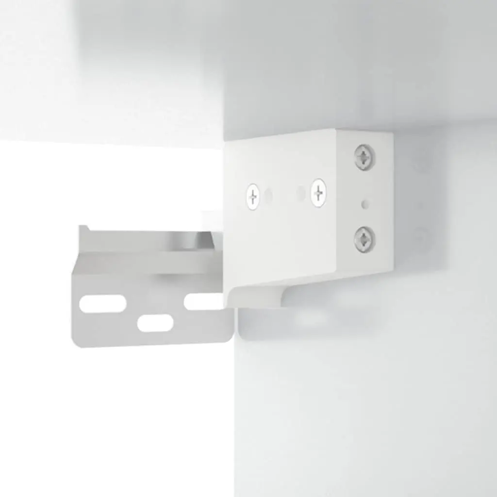 Bathroom Cabinet White 91x15x76.5cm LED Mirror Wall-Mounted Storage
