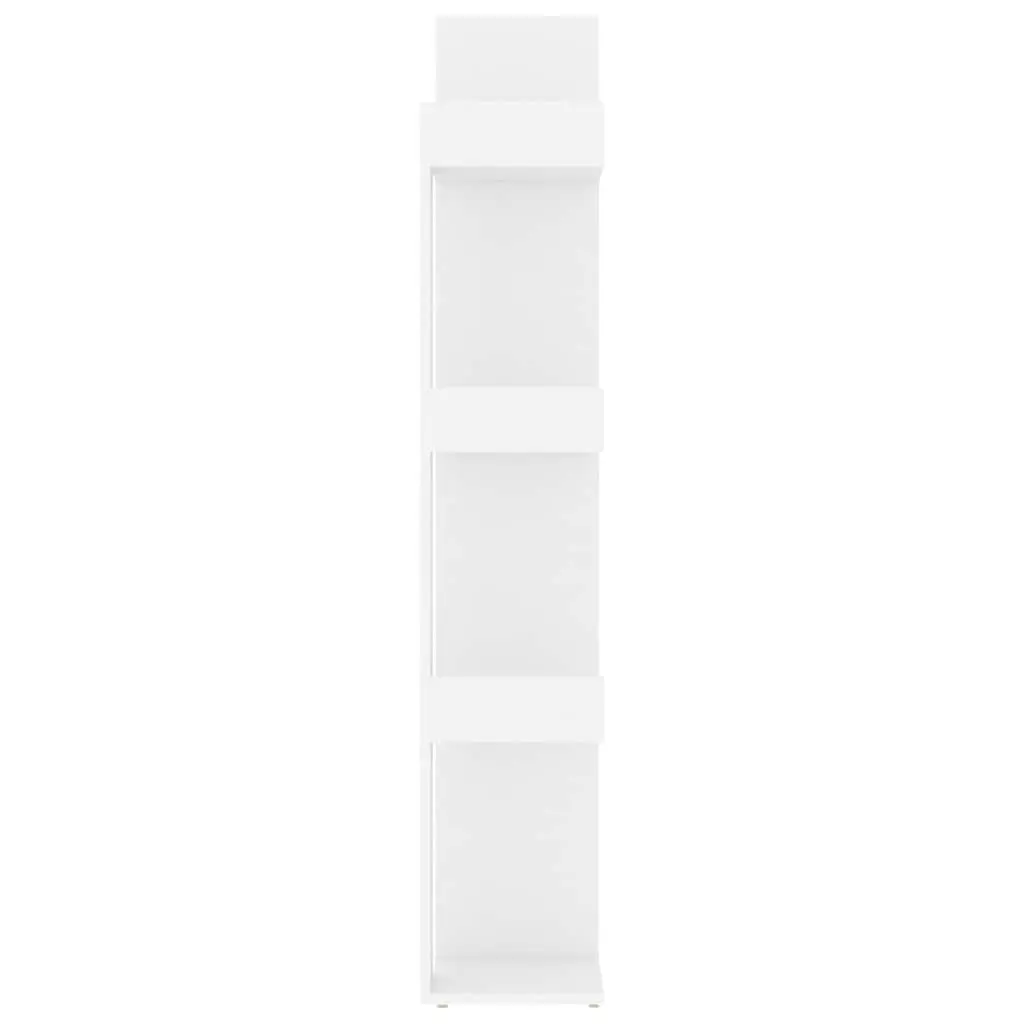 White Bookshelf 13 Compartment Storage Unit Engineered Wood for Organizing Books and Decorations