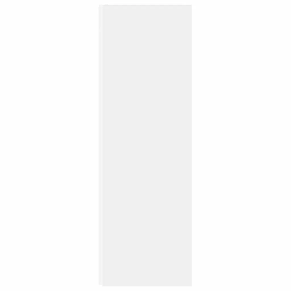 Corner Storage Cabinet White 33x33x100 cm Compact with 3 Storage Compartments
