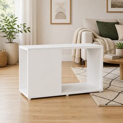 Concise White Open Shelving TV Cabinet for Storage
