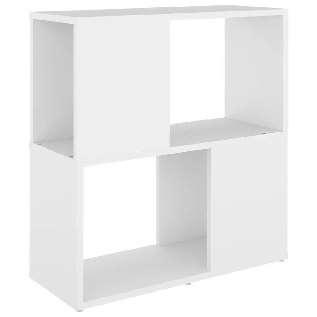 White Book Cabinet 2-Tier Shelving Unit Storage Organiser Modern Aesthetic Home Decor Furniture