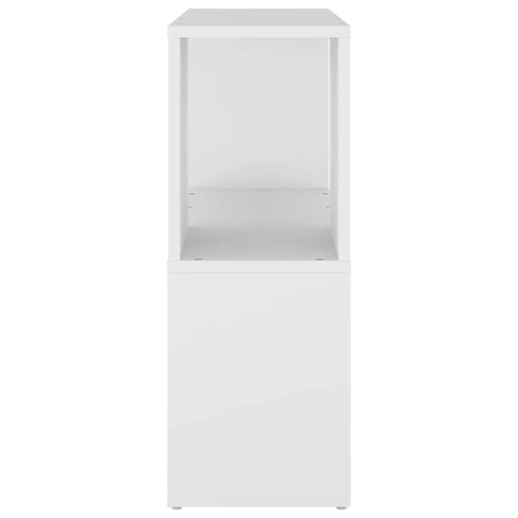 White Book Cabinet 2-Tier Shelving Unit Storage Organiser Modern Aesthetic Home Decor Furniture
