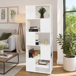 Concise White Open Shelving Bookcase Solution