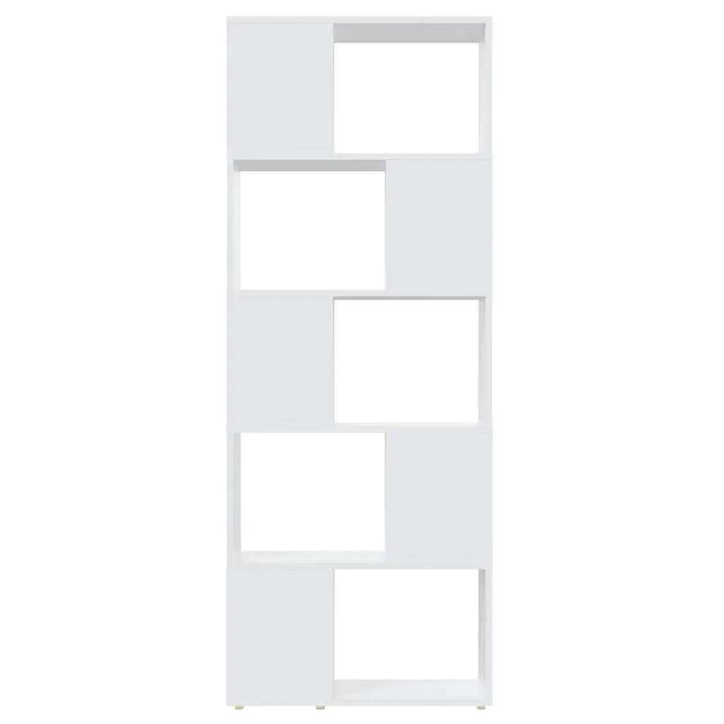Bookcase White Open Shelving Room Divider Storage Organizer 60W x 24D x 155H cm