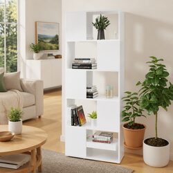 High Gloss White Book Cabinet
