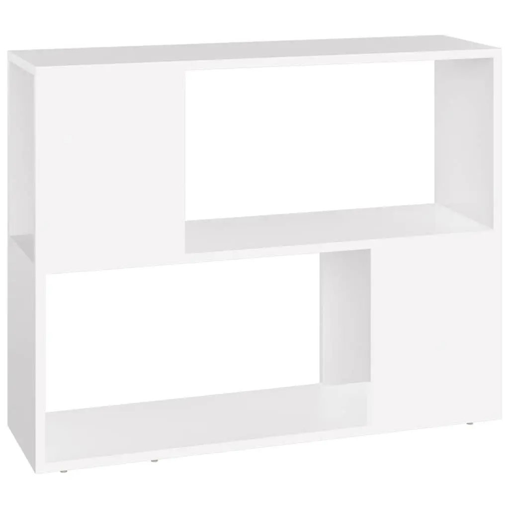 TV Cabinet White 80x24x63cm Open Compartment Storage Unit