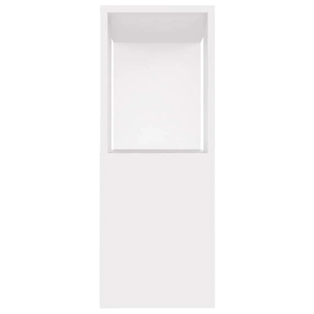 TV Cabinet White 80x24x63cm Open Compartment Storage Unit