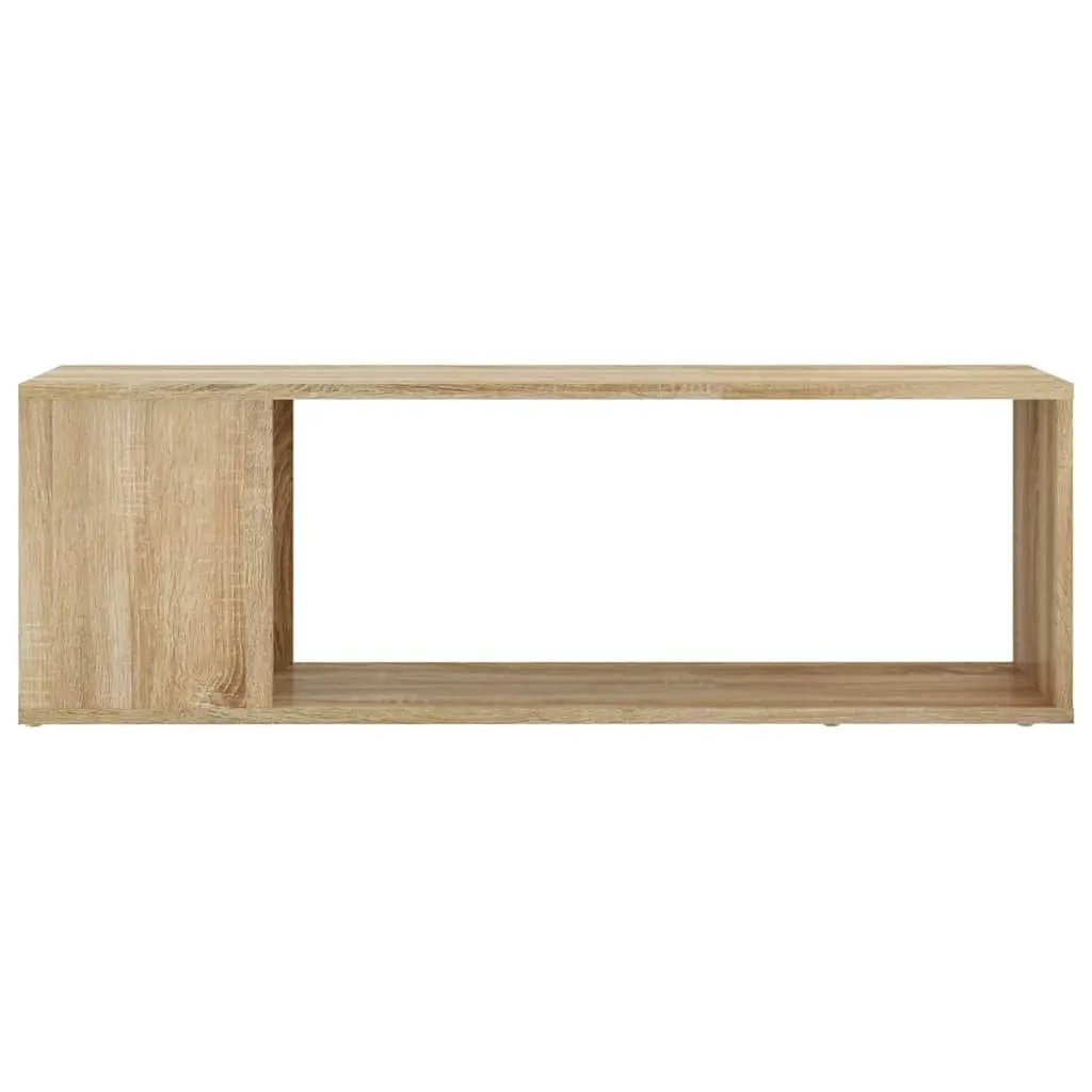 Brown TV Cabinet Engineered Wood Storage Unit with 2 Shelves for Organized Display 100x24x32cm