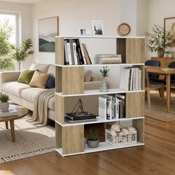 Compact Book Cabinet Room Divider with Ample Storage