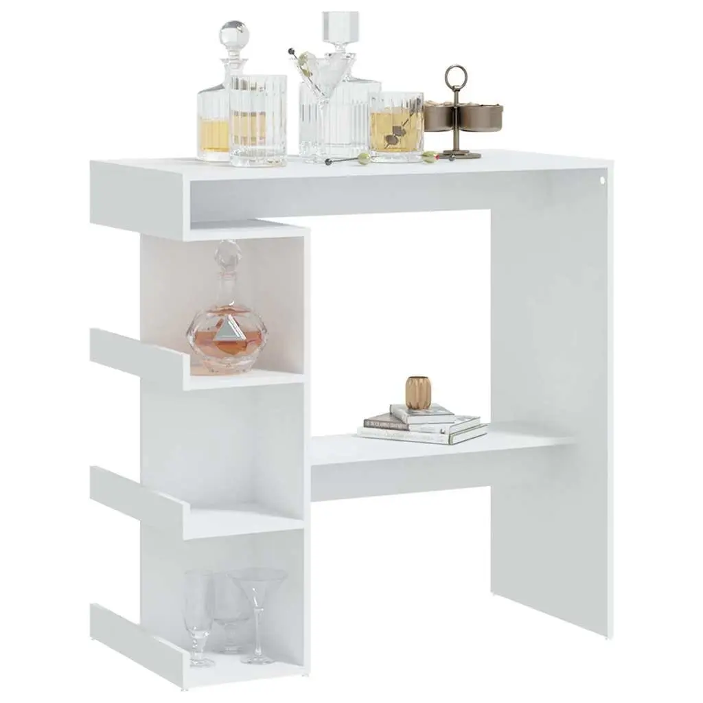 Bar Table White Space-Saving with Storage Racks