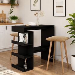 Streamlined Bar Table with Storage Racks