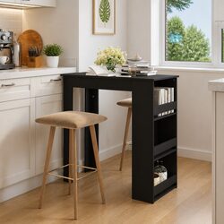 Compact and Modern Bar Table with Integrated Storage