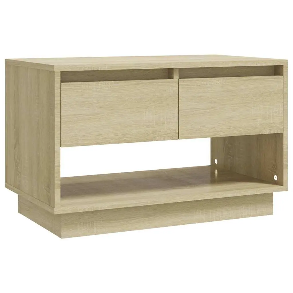 TV Cabinet Beige Engineered Wood Living Room Storage Lowboard with Drawers