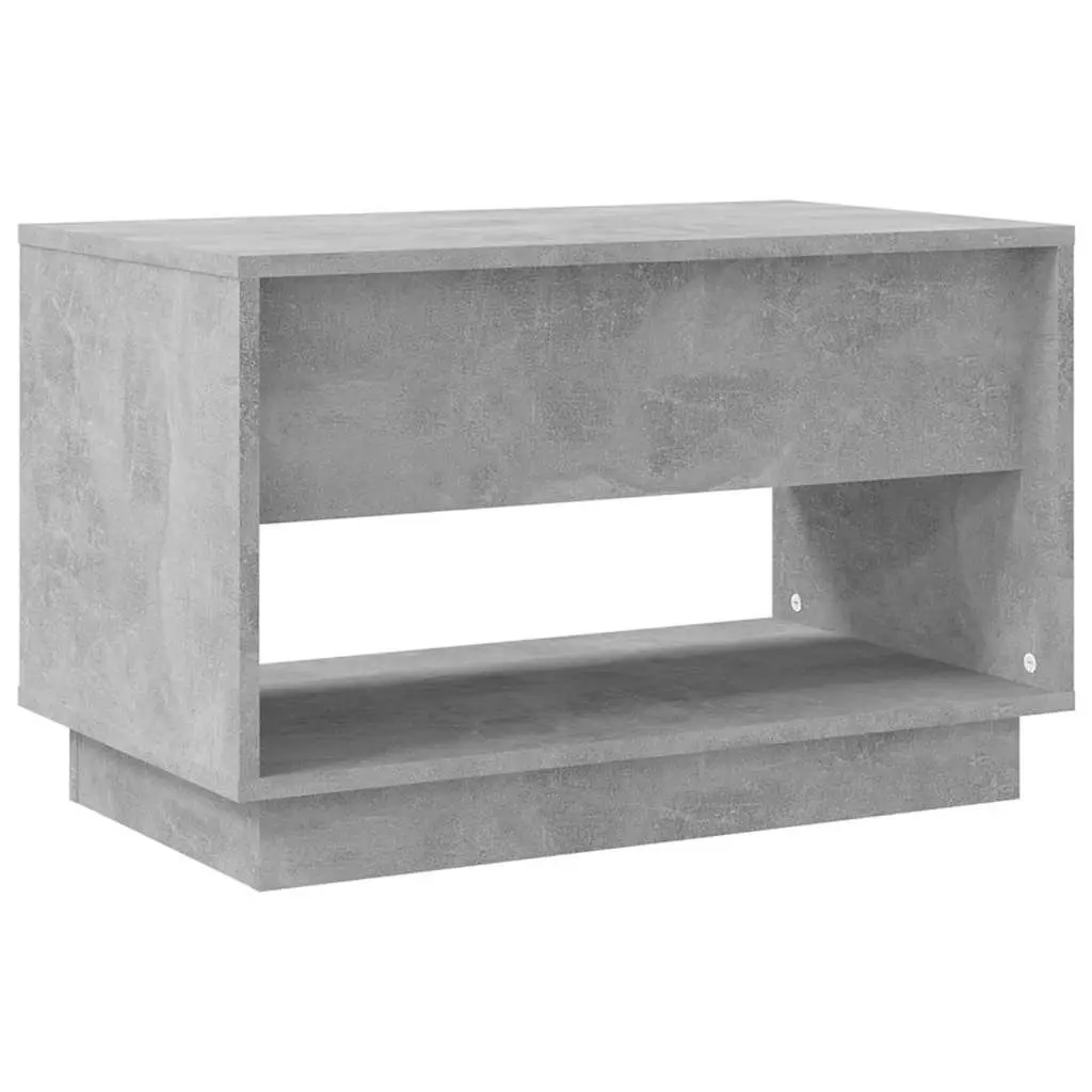 TV Cabinet Concrete Grey 70 x 41 x 44 cm 2 Drawers Open Compartment