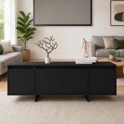 Compact and Stylish Black TV Cabinet