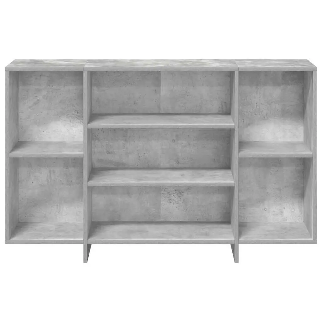 Sideboard Grey 120cm Modern Storage Cabinet with 4 Internal Shelves and Sturdy Tabletop