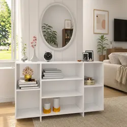 4 Shelf White High Gloss Sideboard: Chic & Practical