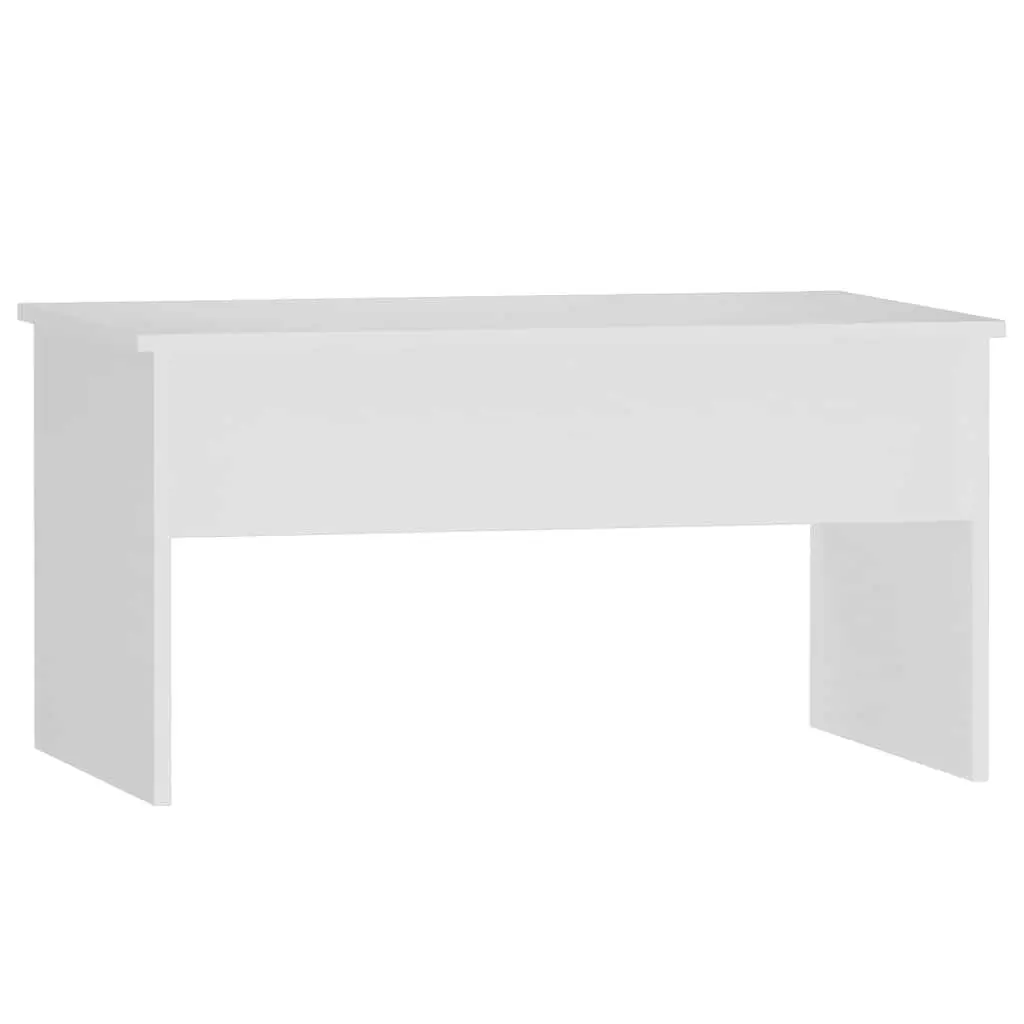 Coffee Table White Lift Top Hidden Storage Engineered Wood Living Room Furniture