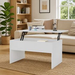 Compact Lift-Top Coffee Table with Engineered Wood