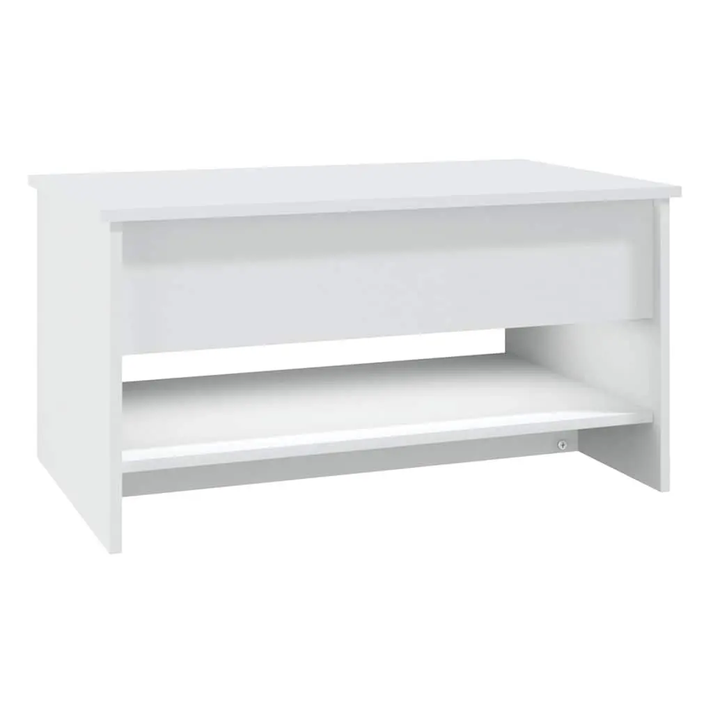 Coffee Table White 80 x 50 x 40 cm Hidden Storage Compartment Adjustable Liftable Top