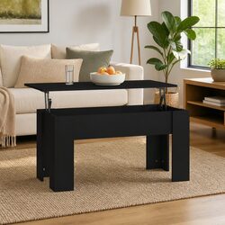 Compact and Stylish Black Lift Top Coffee Table