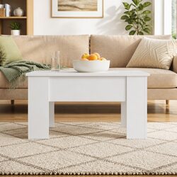 Confidently Designed White Lift-Top Coffee Table