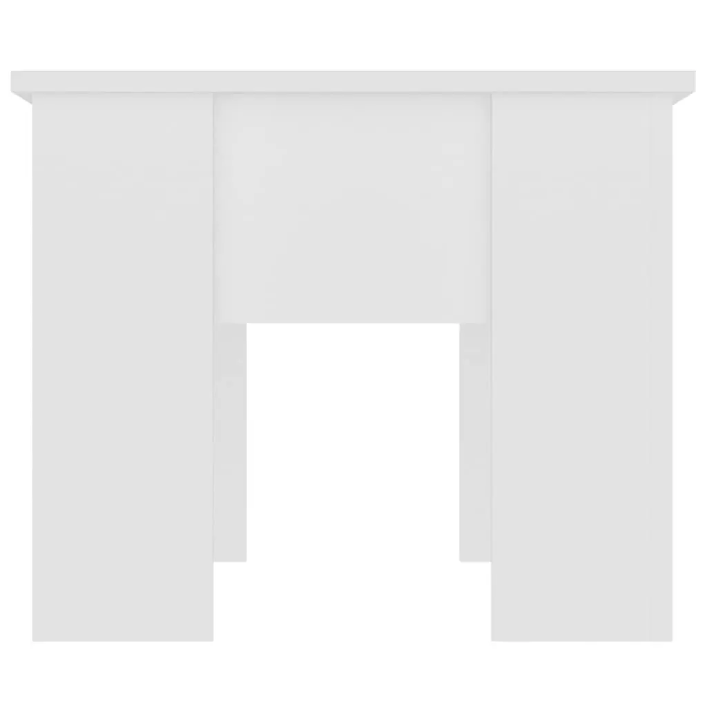 Coffee Table White Lift-Top Adjustable Height Storage Compartment
