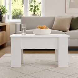 High Gloss White Coffee Table with Lift Top