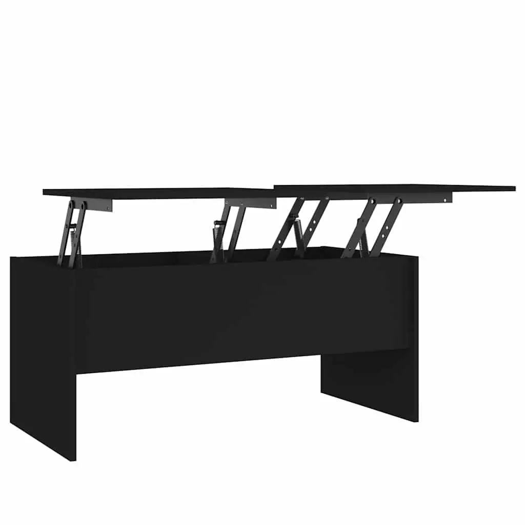 Coffee Table Black Lift Top Storage Compartments Modern