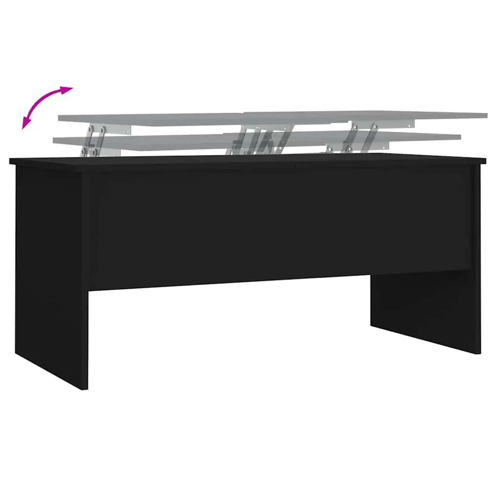 Coffee Table Black Lift Top Storage Compartments Modern