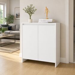 2-Door White Sideboard for Easy Storage