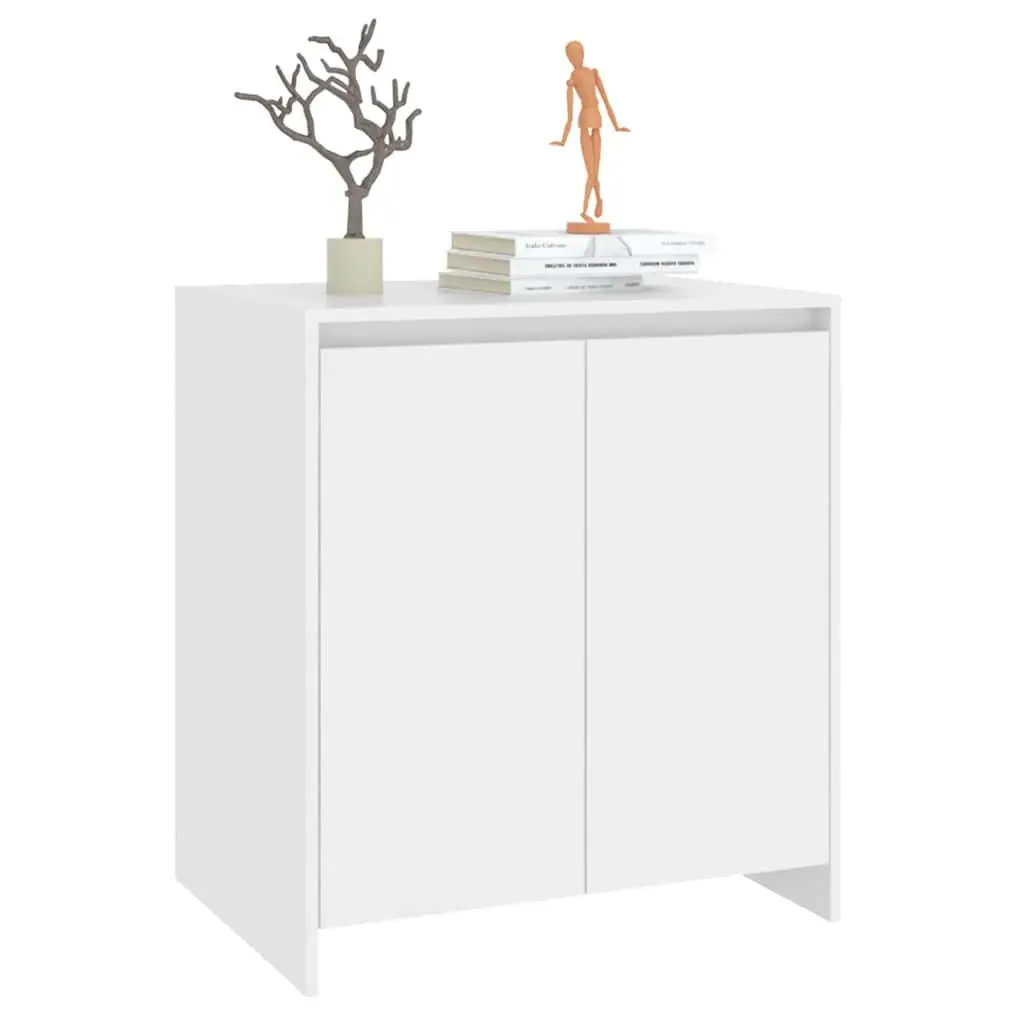 Sideboard Cabinet White 2 Door Storage Furniture Display Unit