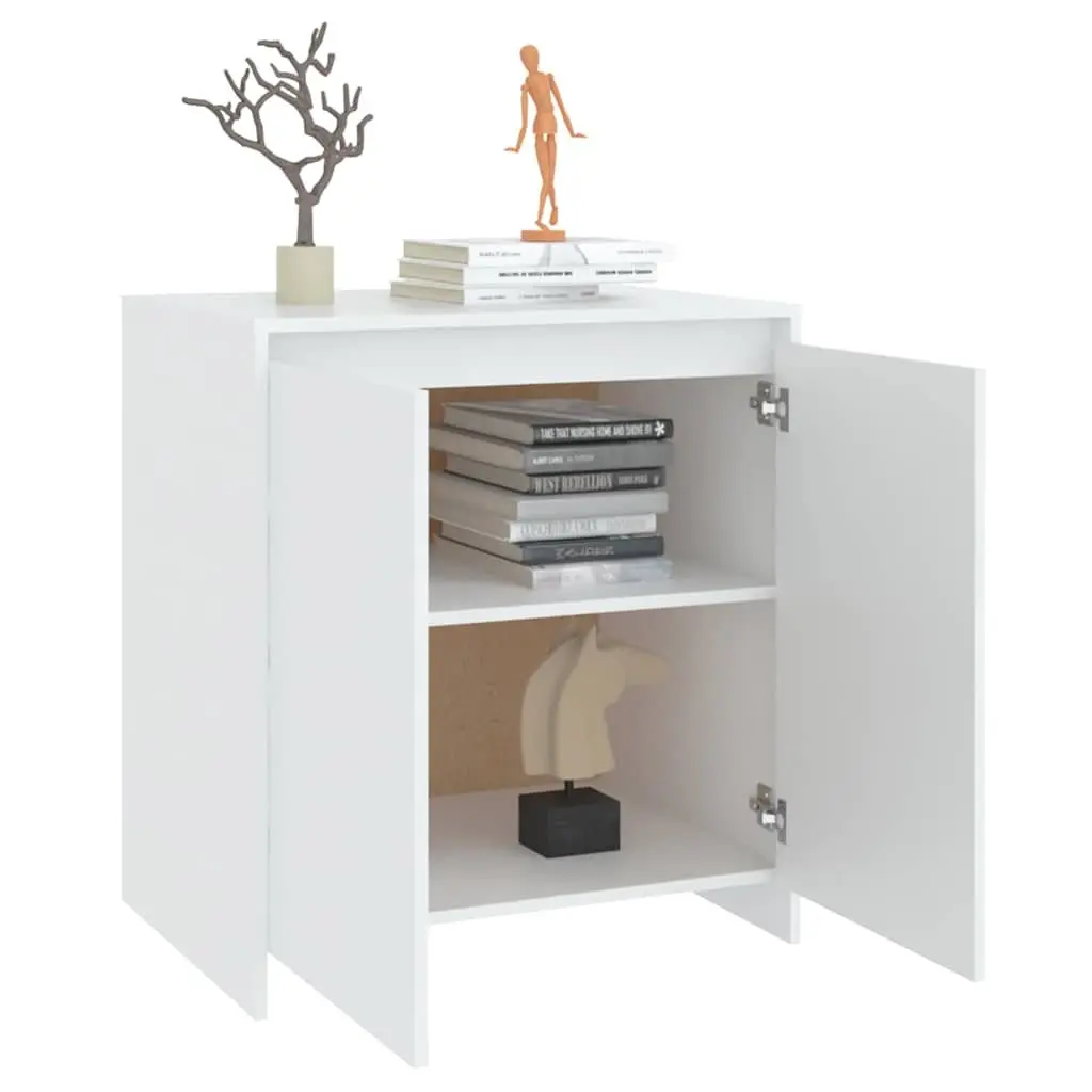 Sideboard Cabinet White 2 Door Storage Furniture Display Unit