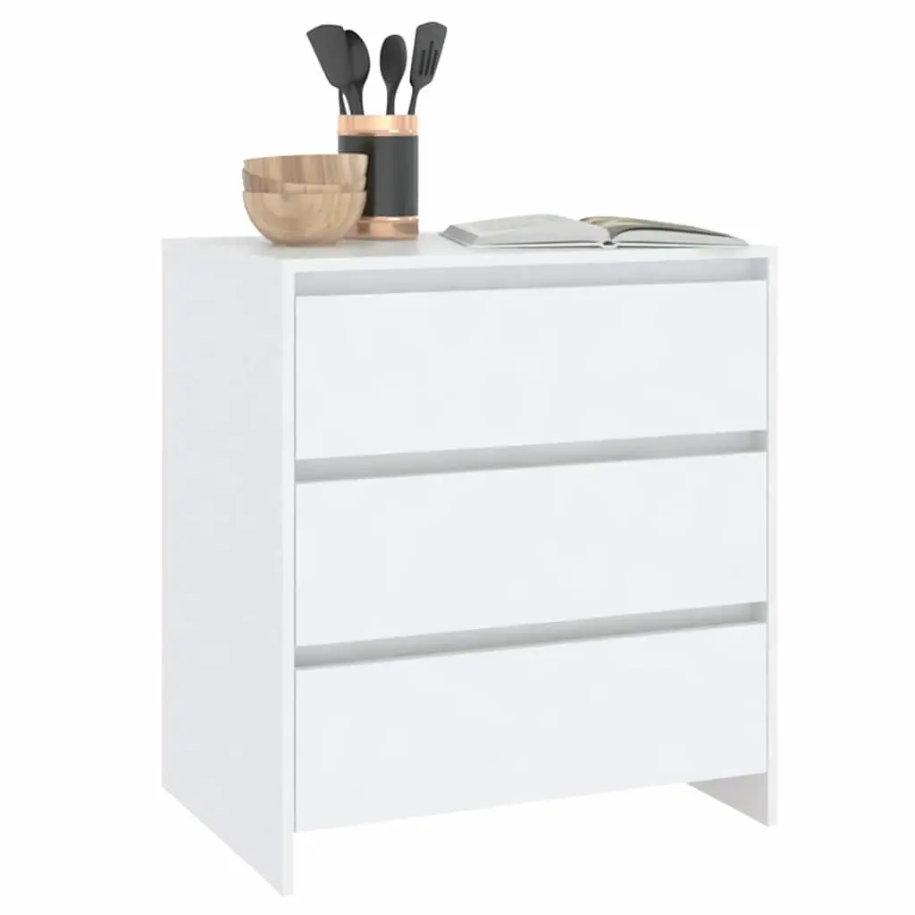 Sideboard White Storage Cabinet 3 Drawers Living Room Hallway Buffet Furniture