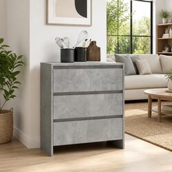 Grey Sideboard with 3 Drawers