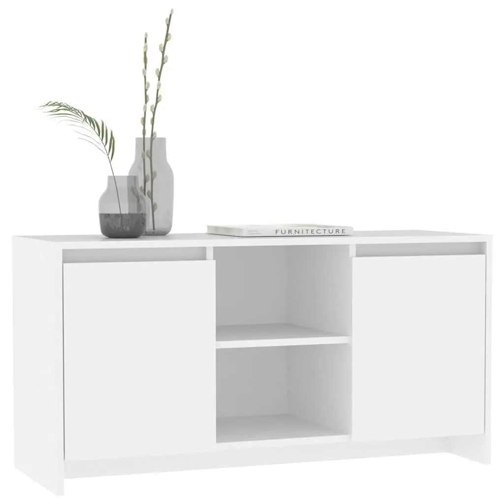 White TV Cabinet with Storage and Style
