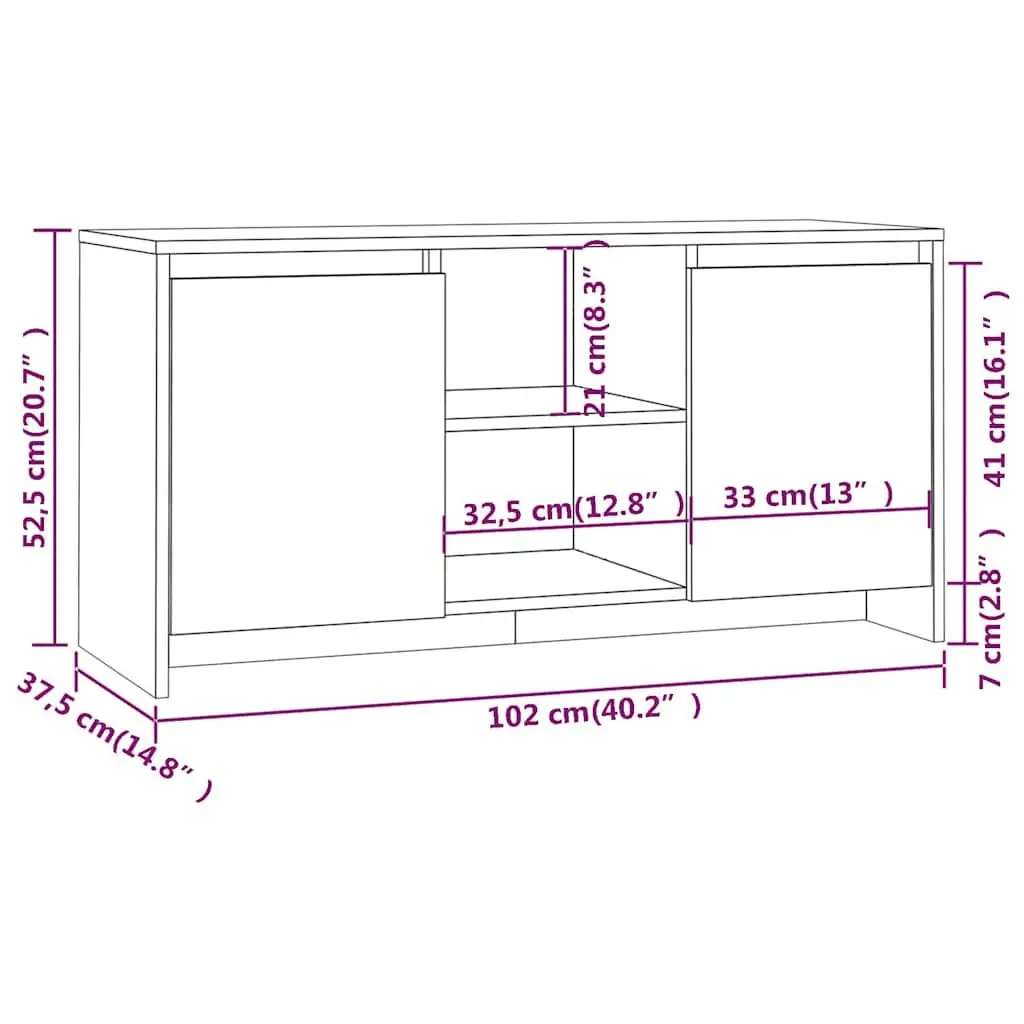 White TV Cabinet with Storage and Style