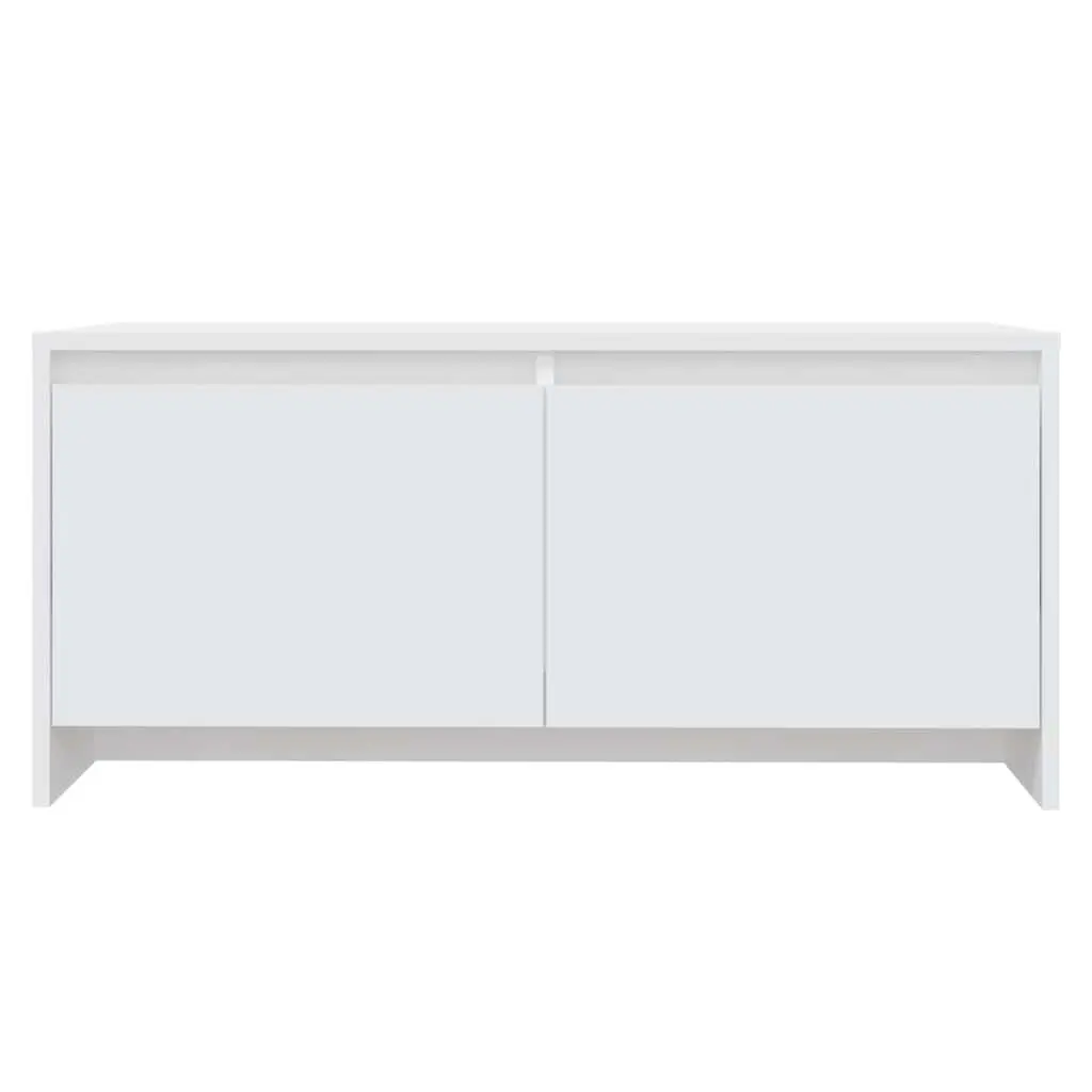 Coffee Table White Modern 90L x 50W x 41.5H cm with Storage Drawers