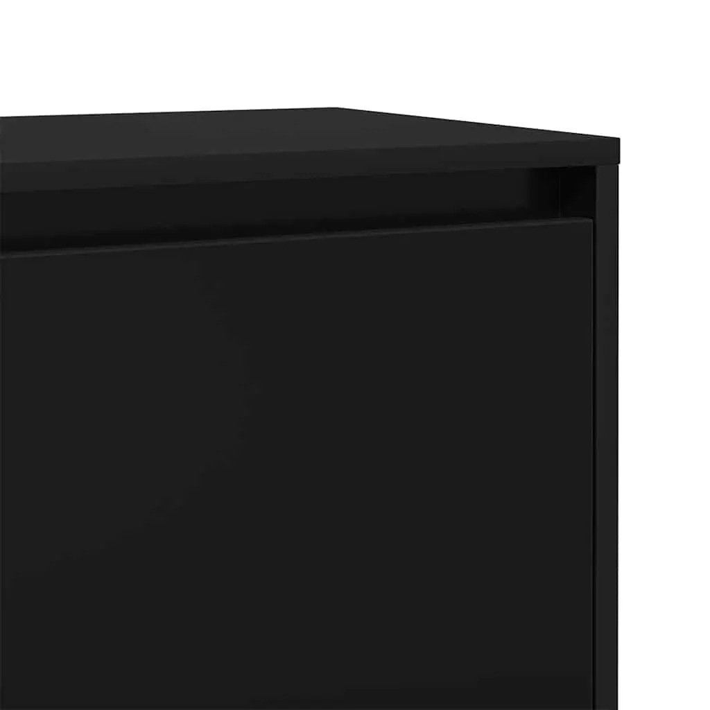 Bedside Cabinet Black 45x34x44.5 cm Storage with Door