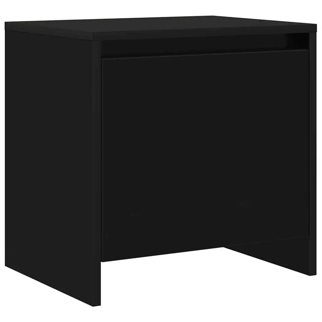 Bedside Cabinets Set 2 pcs Black Engineered Wood Storage 45x34x44.5cm