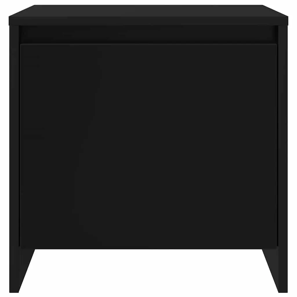 Bedside Cabinets Set 2 pcs Black Engineered Wood Storage 45x34x44.5cm